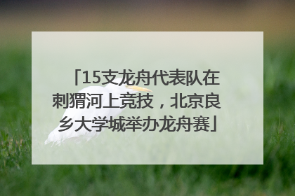 15支龙舟代表队在刺猬河上竞技，北京良乡大学城举办龙舟赛
