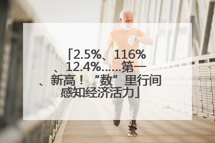 2.5%、116%、12.4%……第一、新高！“数”里行间感知经济活力