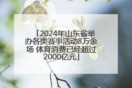 2024年山东省举办各类赛事活动8万余场 体育消费已经超过2000亿元