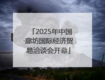 2025年中国·廊坊国际经济贸易洽谈会开幕