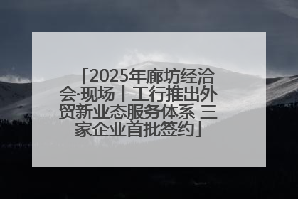 2025年廊坊经洽会·现场丨工行推出外贸新业态服务体系 三家企业首批签约