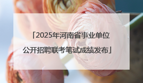 2025年河南省事业单位公开招聘联考笔试成绩发布