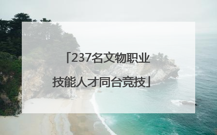 237名文物职业技能人才同台竞技