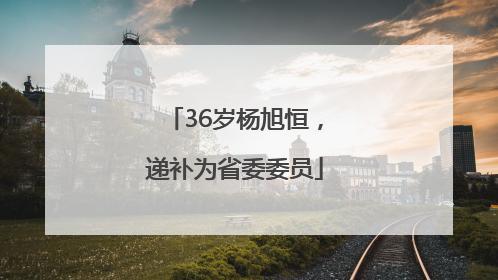 36岁杨旭恒，递补为省委委员