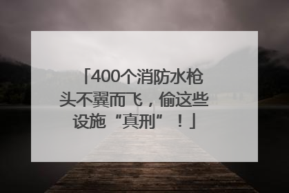400个消防水枪头不翼而飞，偷这些设施“真刑”！