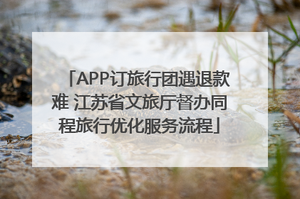 APP订旅行团遇退款难 江苏省文旅厅督办同程旅行优化服务流程